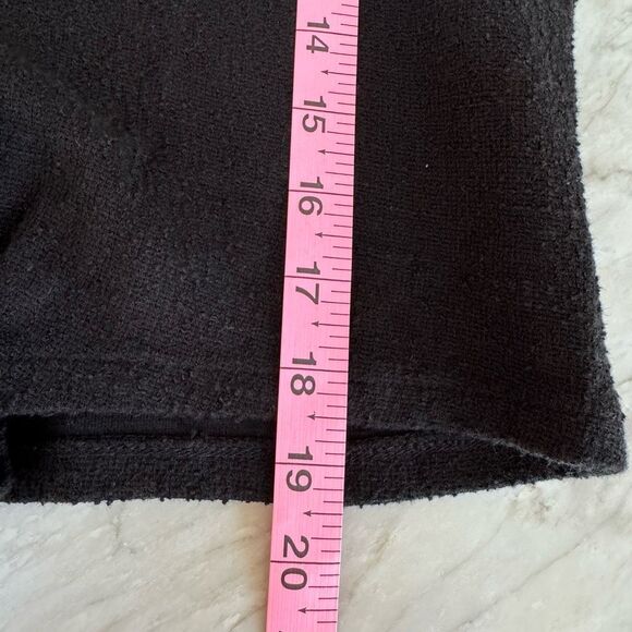 Madewell Texture & Thread Tie Front Top Womens Black Ribbed 3/4 Sleeve Sz M NWT - Picture 9 of 9